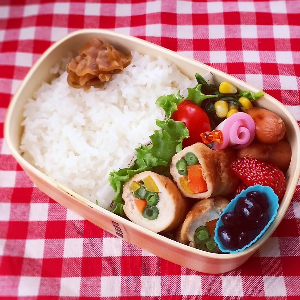 今日のお弁当(チキンロール)|demekinさん