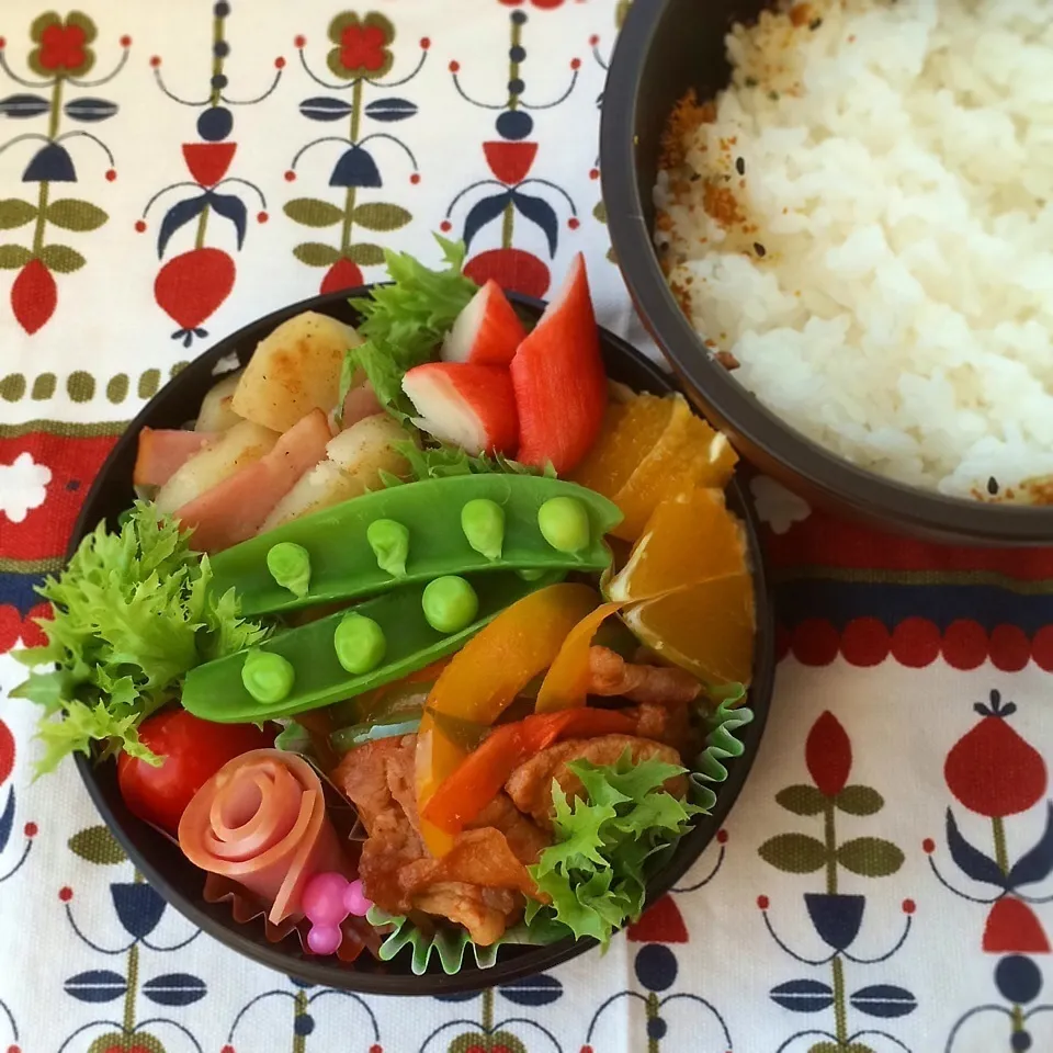 今日のお弁当(ポークチャップ)|demekinさん