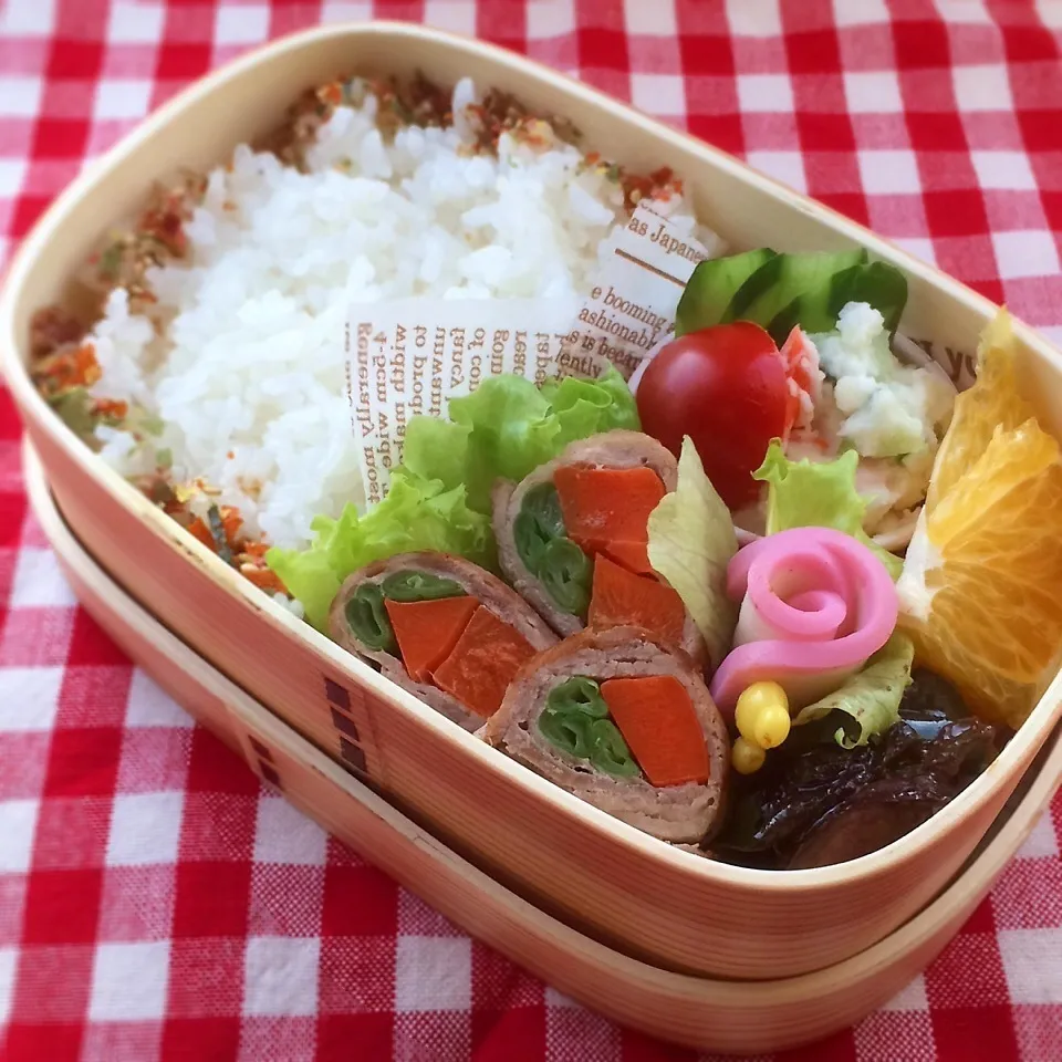 今日のお弁当(肉巻き)|demekinさん