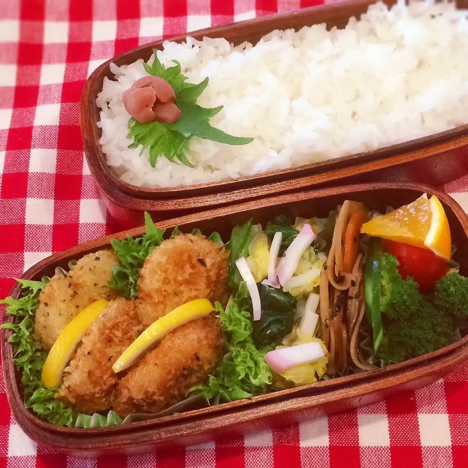 今日のお弁当(鱈ほほ肉のフライ)|demekinさん