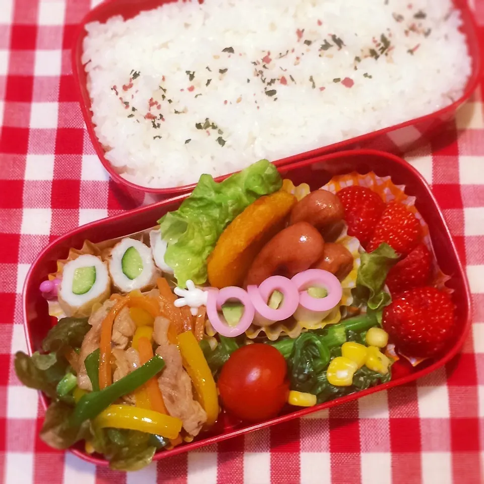 今日のお弁当(青椒肉絲)|demekinさん