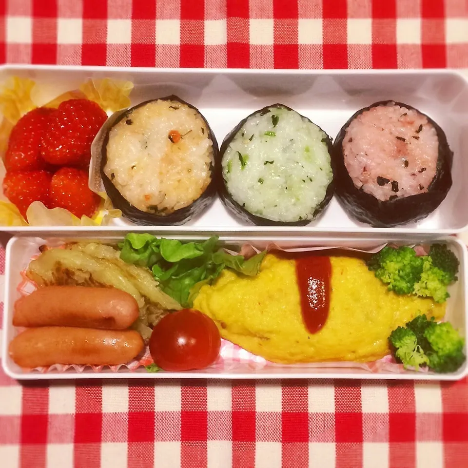 今日のお弁当(卵なしオムレツ風)|demekinさん