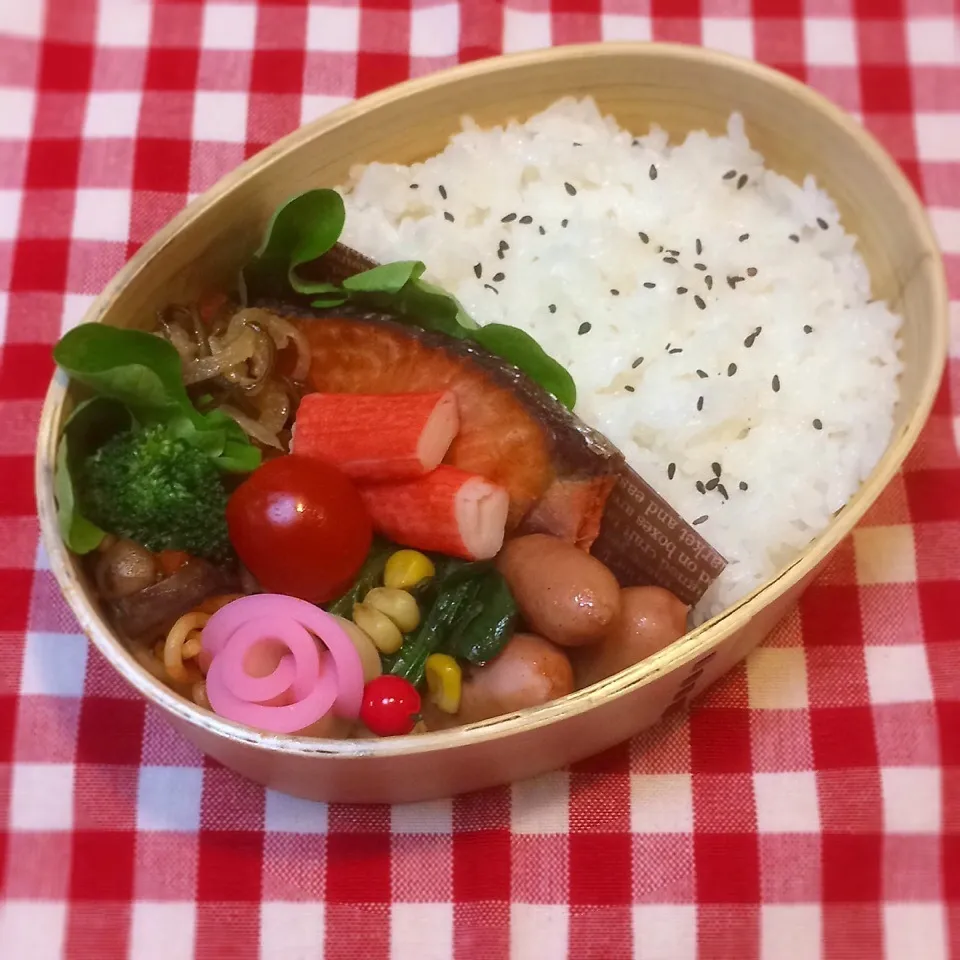 今日のお弁当(塩鮭)|demekinさん