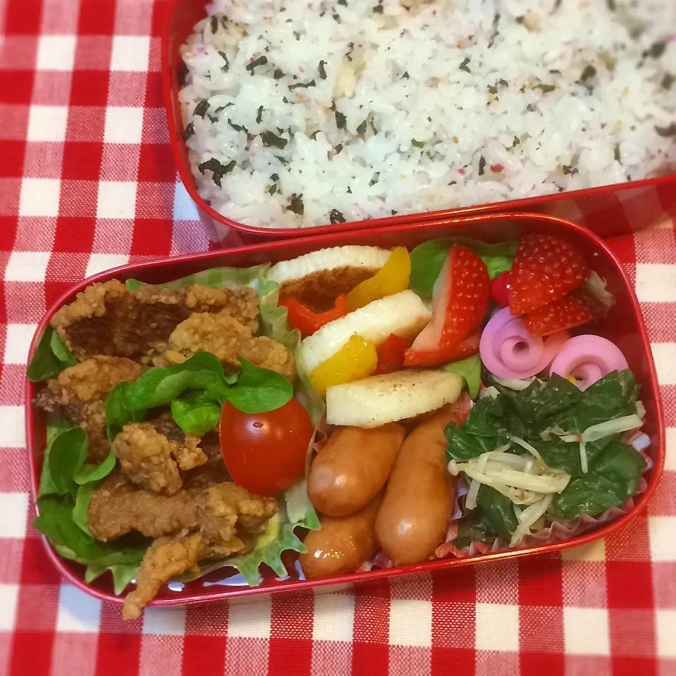 今日のお弁当(ジンギスカンザンギ)|demekinさん