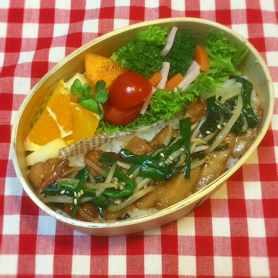 今日のお弁当(豚バラの甘辛焼き)|demekinさん