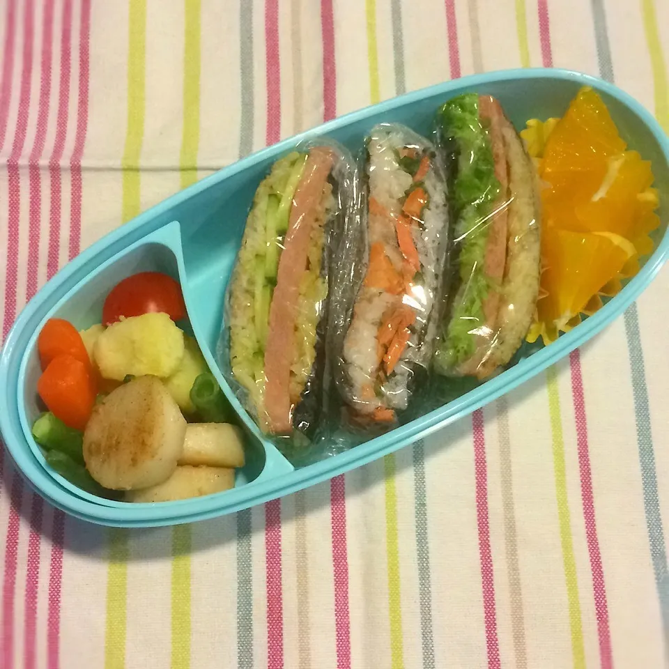 Snapdishの料理写真:今日のお弁当(おにぎらず)|demekinさん