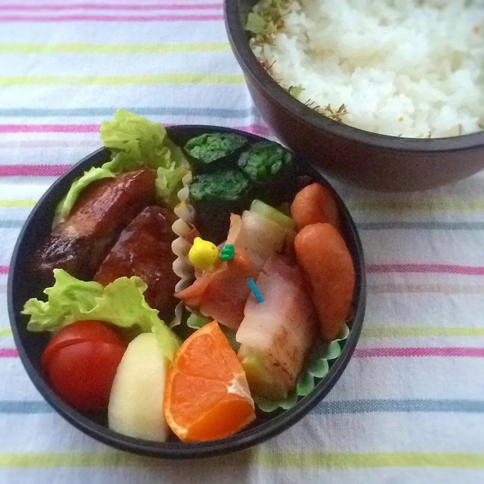 Snapdishの料理写真:今日のお弁当(鰤の照り焼き)|demekinさん