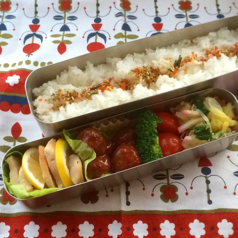 今日のお弁当(鶏肉の塩レモン焼き)|demekinさん