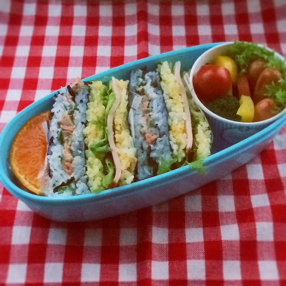 Snapdishの料理写真:今日のお弁当(ライスサンド)|demekinさん