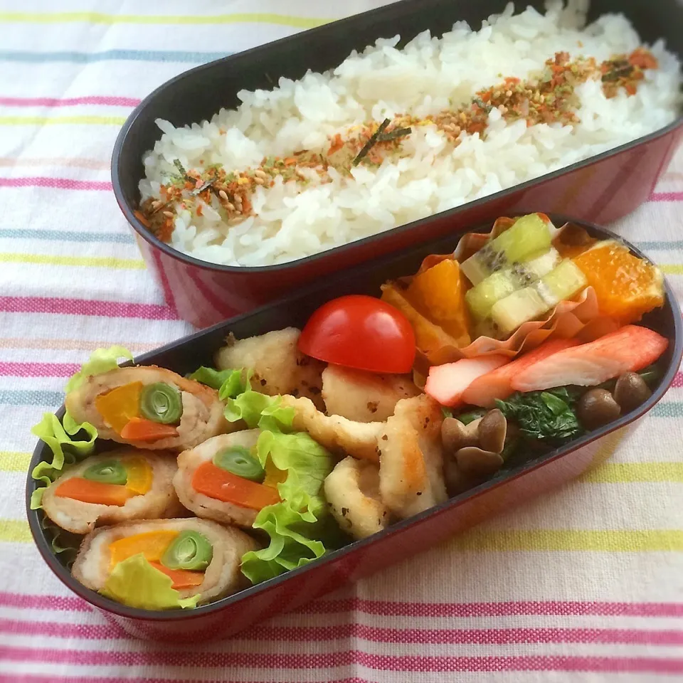 Snapdishの料理写真:今日のお弁当(豚肉ロール)|demekinさん