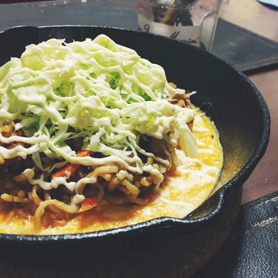 そば飯が余ったのでお好み焼き風に|多摩子のおうちさん