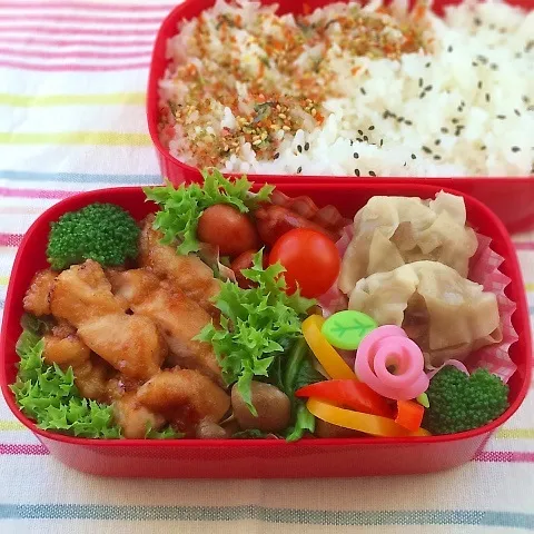 今日のお弁当(鶏の照り焼き)|demekinさん