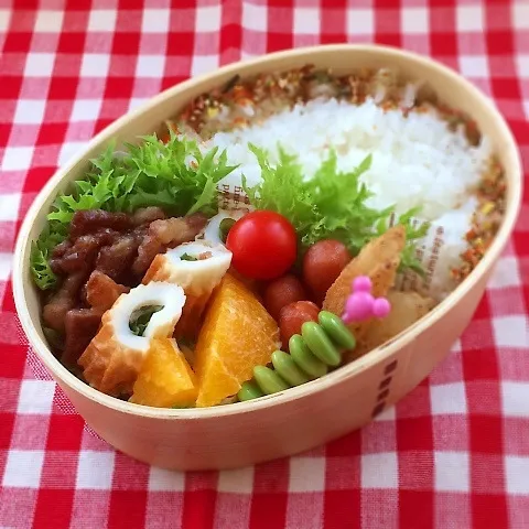 Snapdishの料理写真:今日のお弁当(生姜焼き)|demekinさん