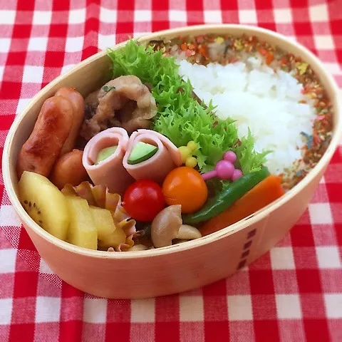 Snapdishの料理写真:今日のお弁当(豚肉のニンニク味噌焼き)|demekinさん