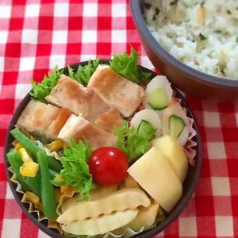 今日のお弁当(チキンソテー)|demekinさん