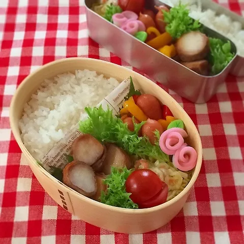 今日のお弁当(ボリュームたっぷり里芋の肉巻き)|demekinさん