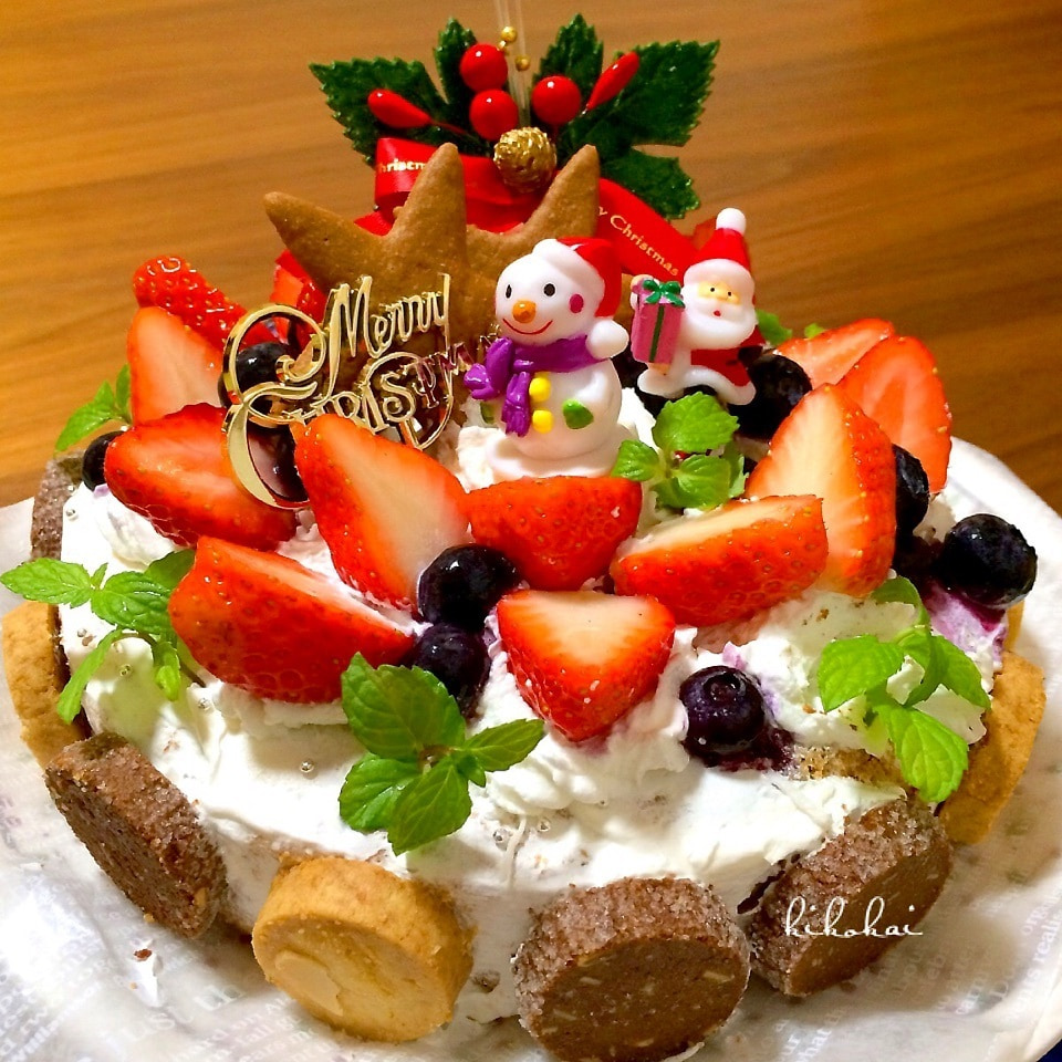 子供とデコ クリスマスケーキ Kiyo Taro Snapdish スナップディッシュ Id 8gpxda