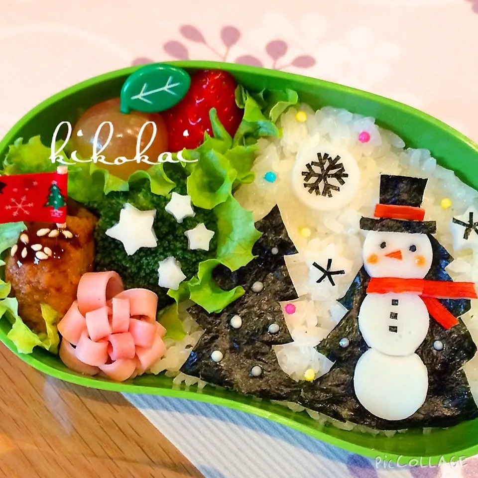 スノーマン♡簡単クリスマス弁当|kiyo_taroさん