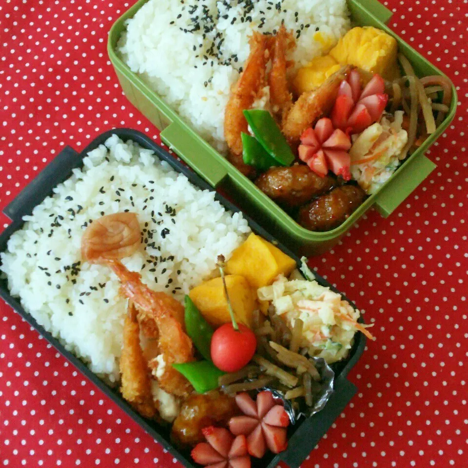 Snapdishの料理写真:高1&中2 兄弟のお弁当7/10|katsunさん