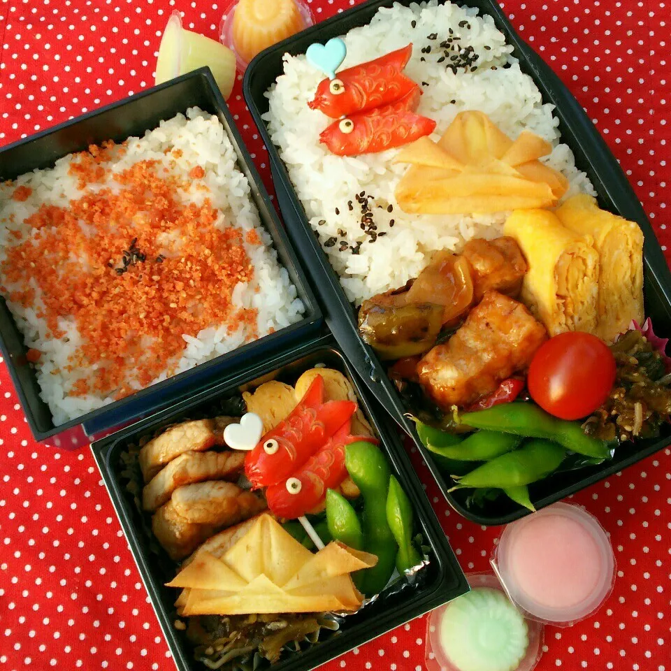 Snapdishの料理写真:中学生☆兄弟のお弁当‼5/1|katsunさん