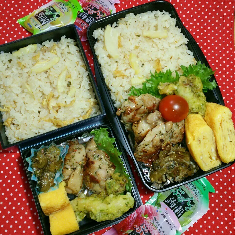 Snapdishの料理写真:中学生☆兄弟のお弁当‼4/24|katsunさん