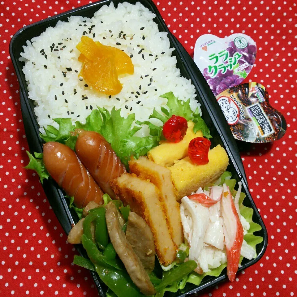 Snapdishの料理写真:中3ムスコ弁当！4/11入学式|katsunさん