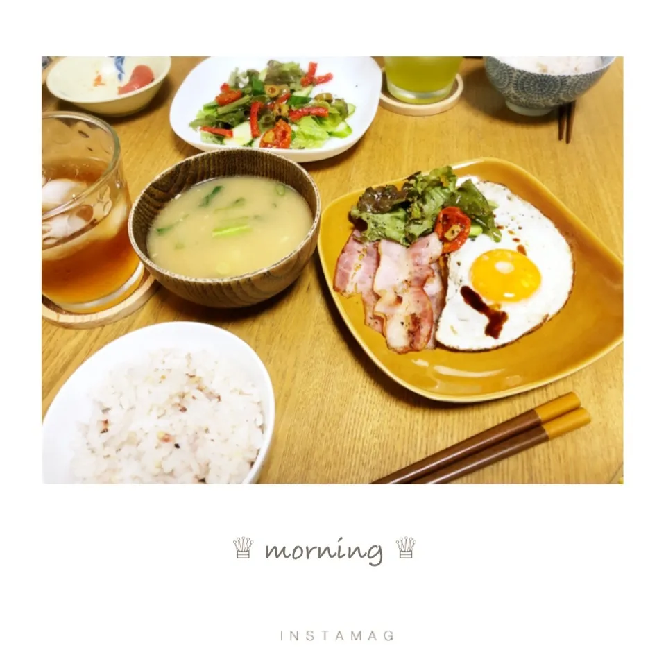 Snapdishの料理写真:ある日の朝ごはん。|aki_puさん