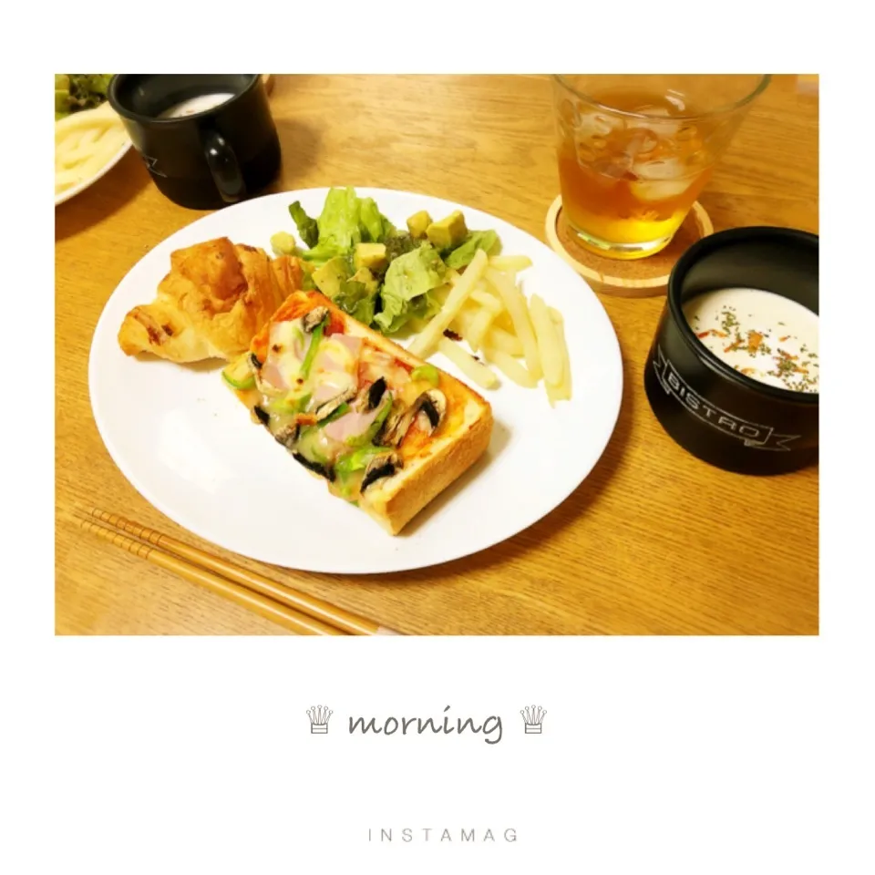 Snapdishの料理写真:ある日の朝ごぱん。|aki_puさん