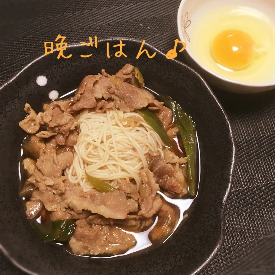 すき焼き風そうめん！|えんどうくんさん