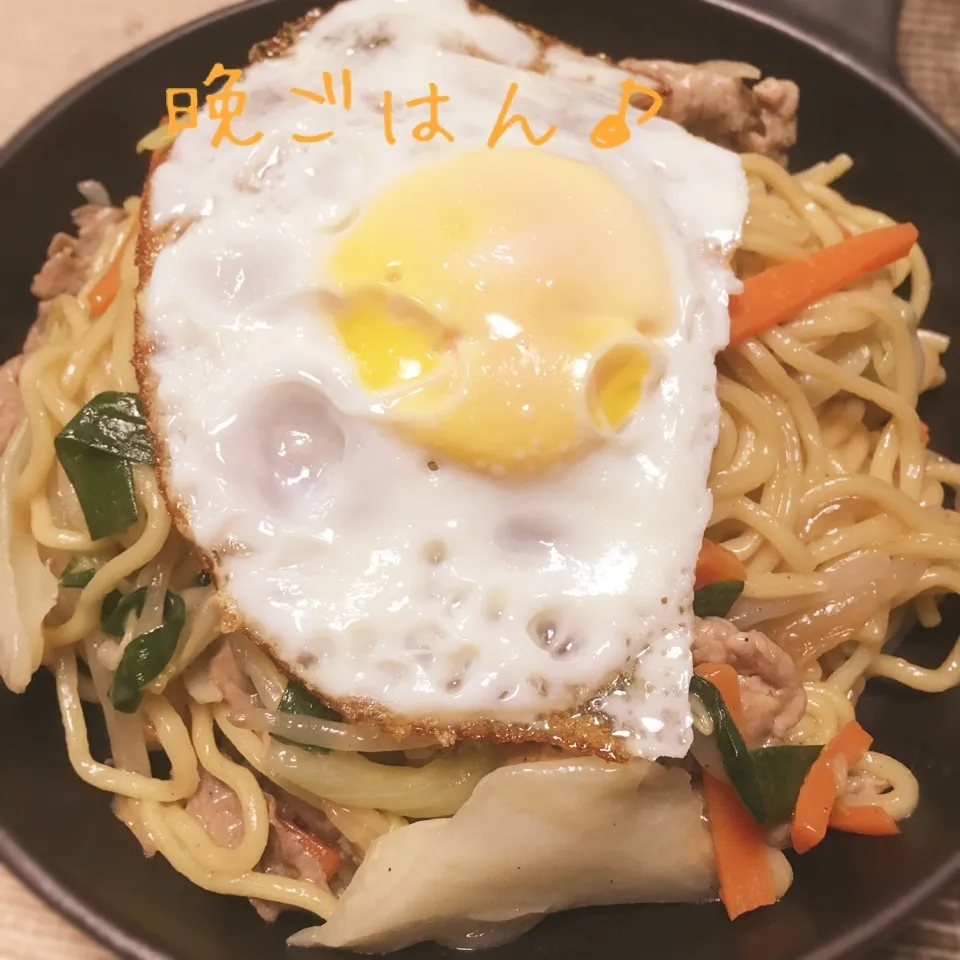 Snapdishの料理写真:オイマヨ焼きそば〜(^^)|えんどうくんさん