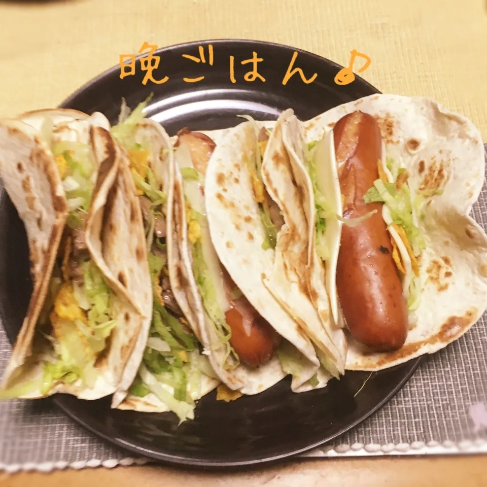 Snapdishの料理写真:タコス風！？|えんどうくんさん