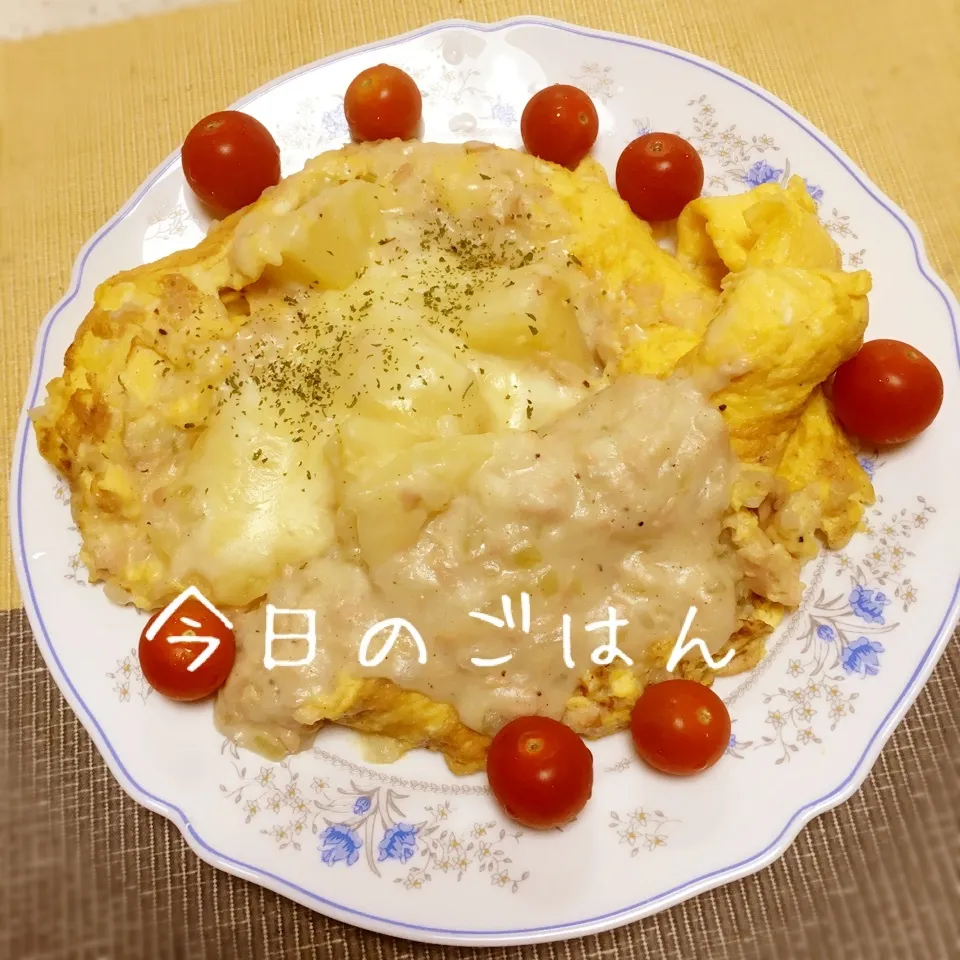 Snapdishの料理写真:失敗オムレツ！！|えんどうくんさん