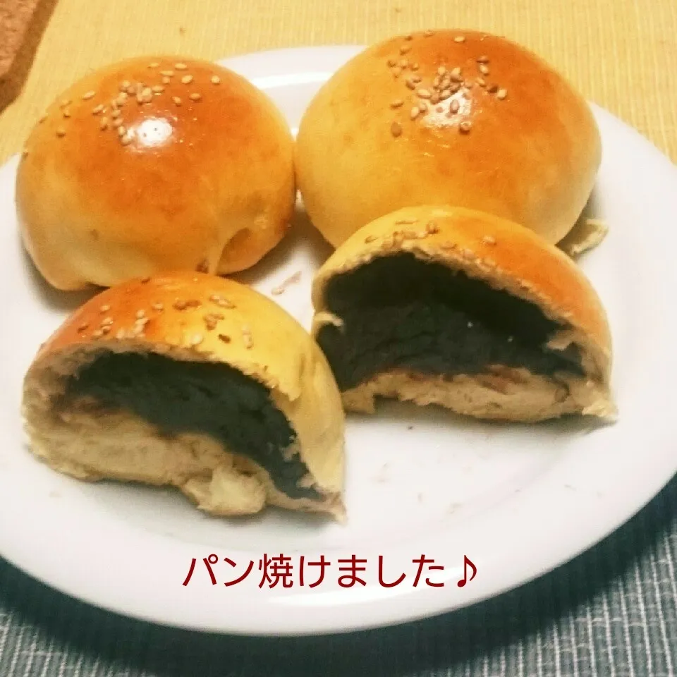 あんぱん焼けました(≧▽≦)|えんどうくんさん