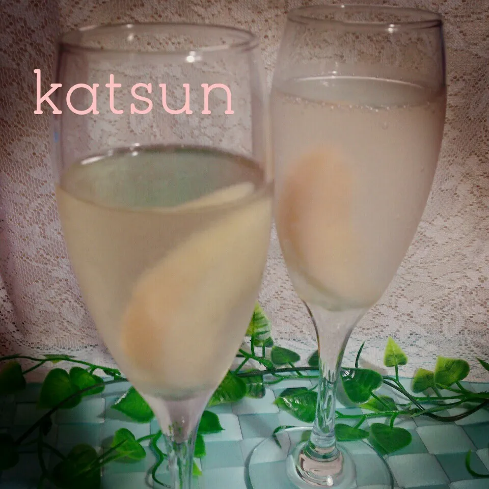 桃のコンポートdeデザートワイン🍷|katsunさん