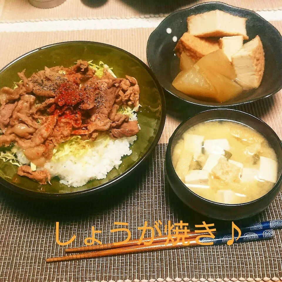 Snapdishの料理写真:豚のしょうが焼き♪|えんどうくんさん