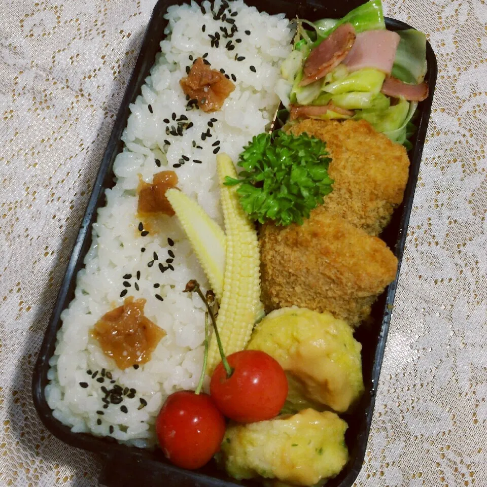 Snapdishの料理写真:中2ムスコ弁当‼|katsunさん