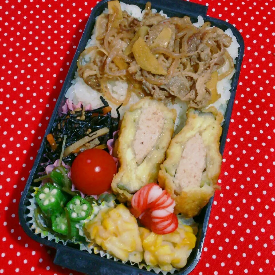 Snapdishの料理写真:中2ムスコ弁当‼|katsunさん