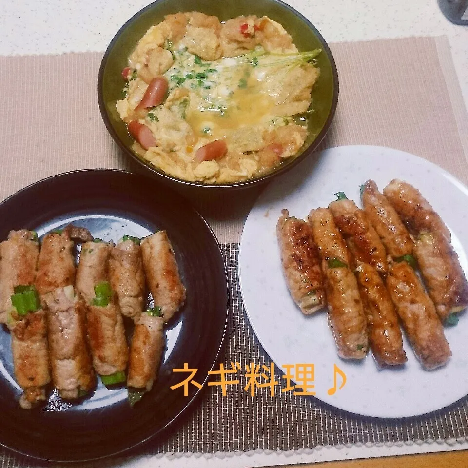 Snapdishの料理写真:2種類の味でネギの肉巻き♪♪|えんどうくんさん