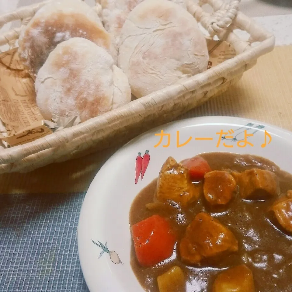 イングリッシュマフィン&カレー♪|えんどうくんさん