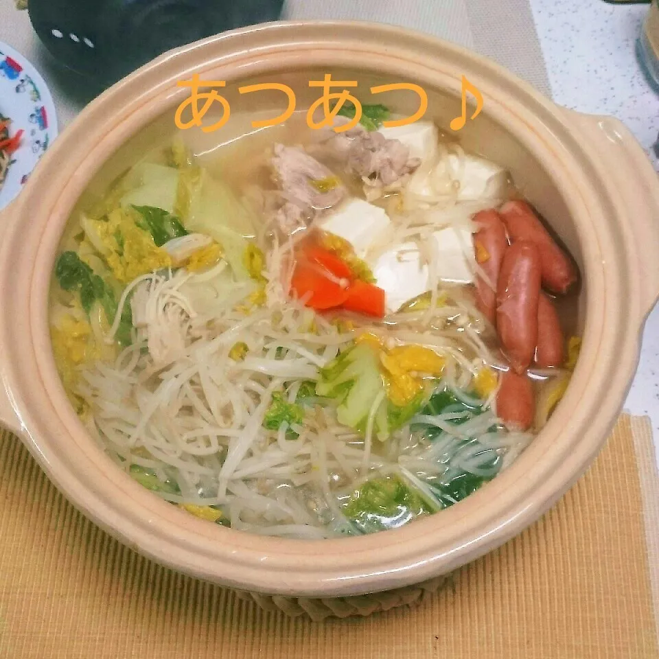 Snapdishの料理写真:塩レモン鍋でポカポカ(^o^)|えんどうくんさん