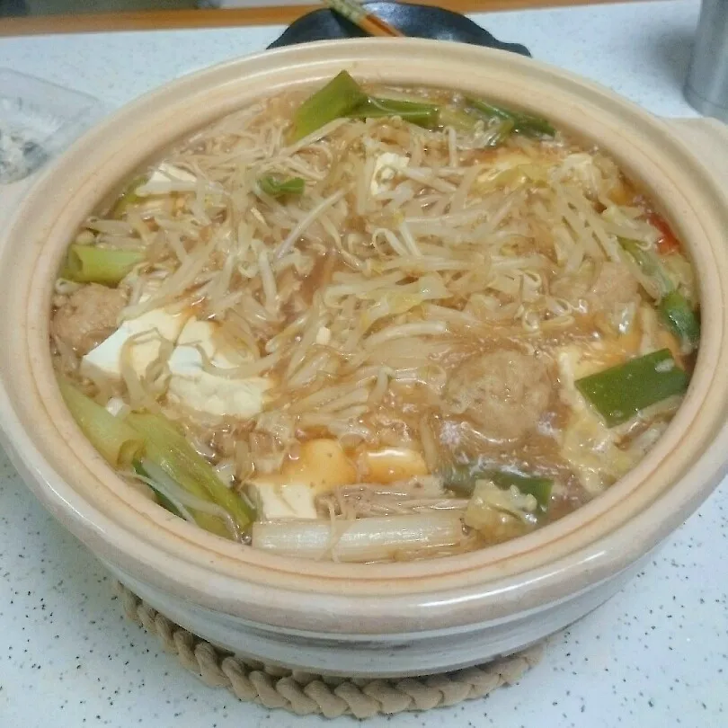 サッポロ一番味噌ラーメン鍋|えんどうくんさん