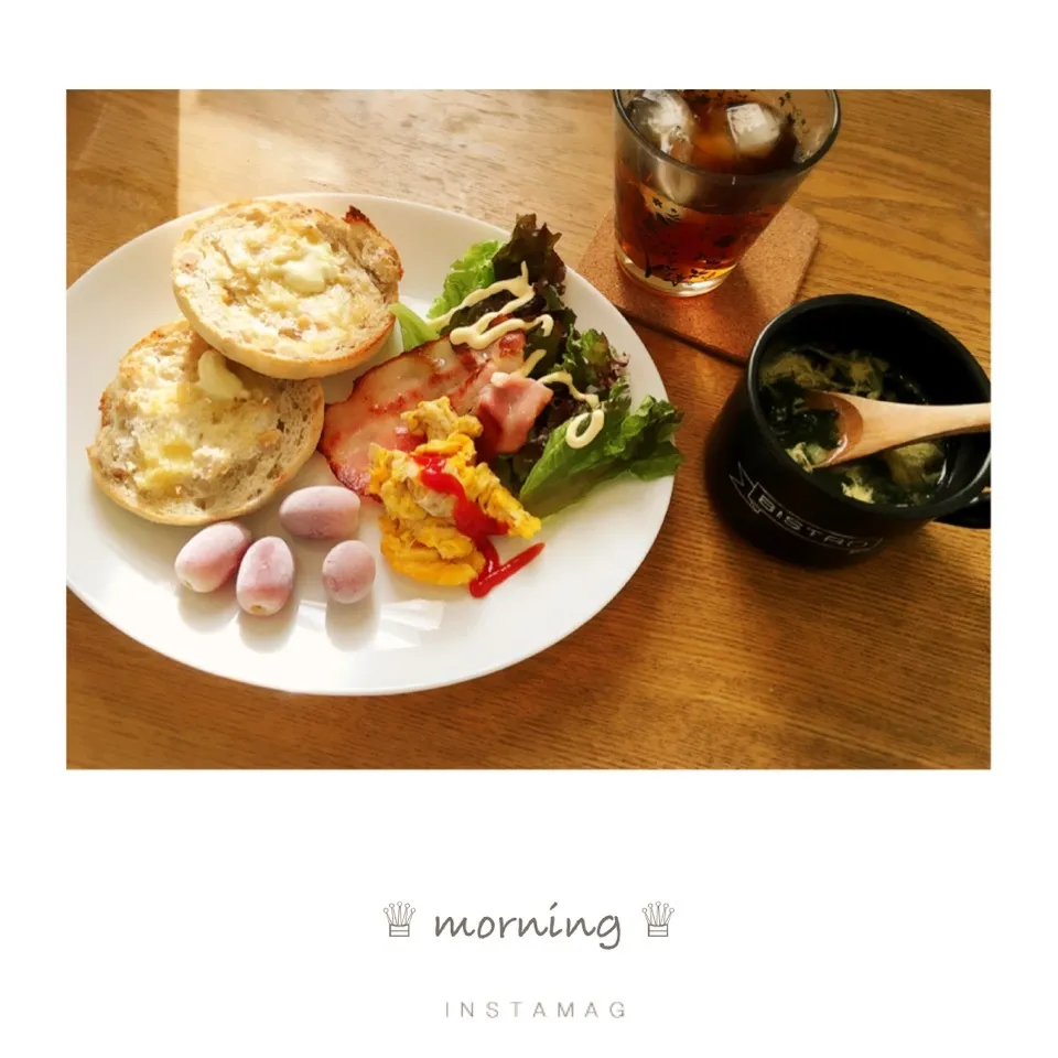 Snapdishの料理写真:本日の朝ごぱん。|aki_puさん