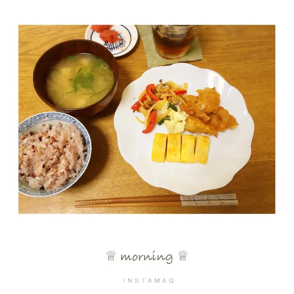 Snapdishの料理写真:本日の朝ごはん。|aki_puさん