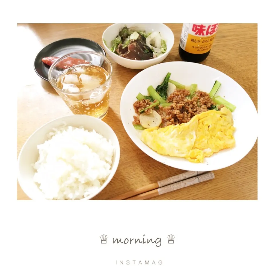 Snapdishの料理写真:本日の朝ごはん。|aki_puさん