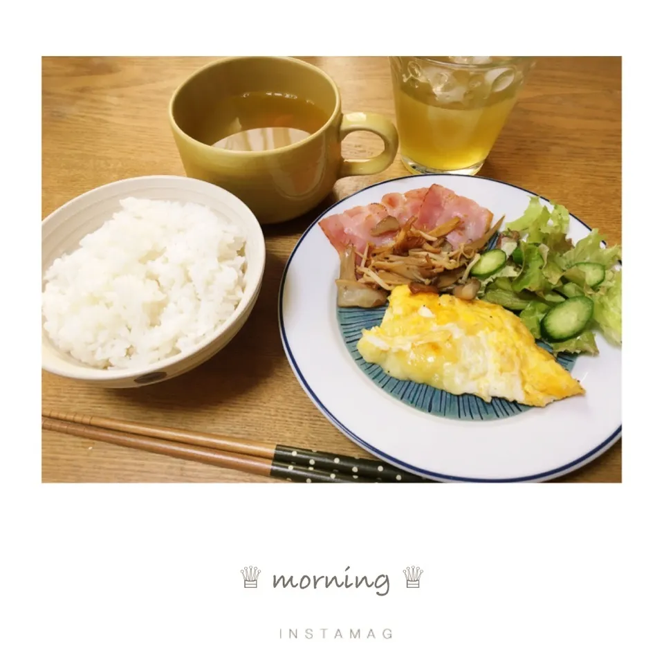 Snapdishの料理写真:本日の朝ごはん。|aki_puさん