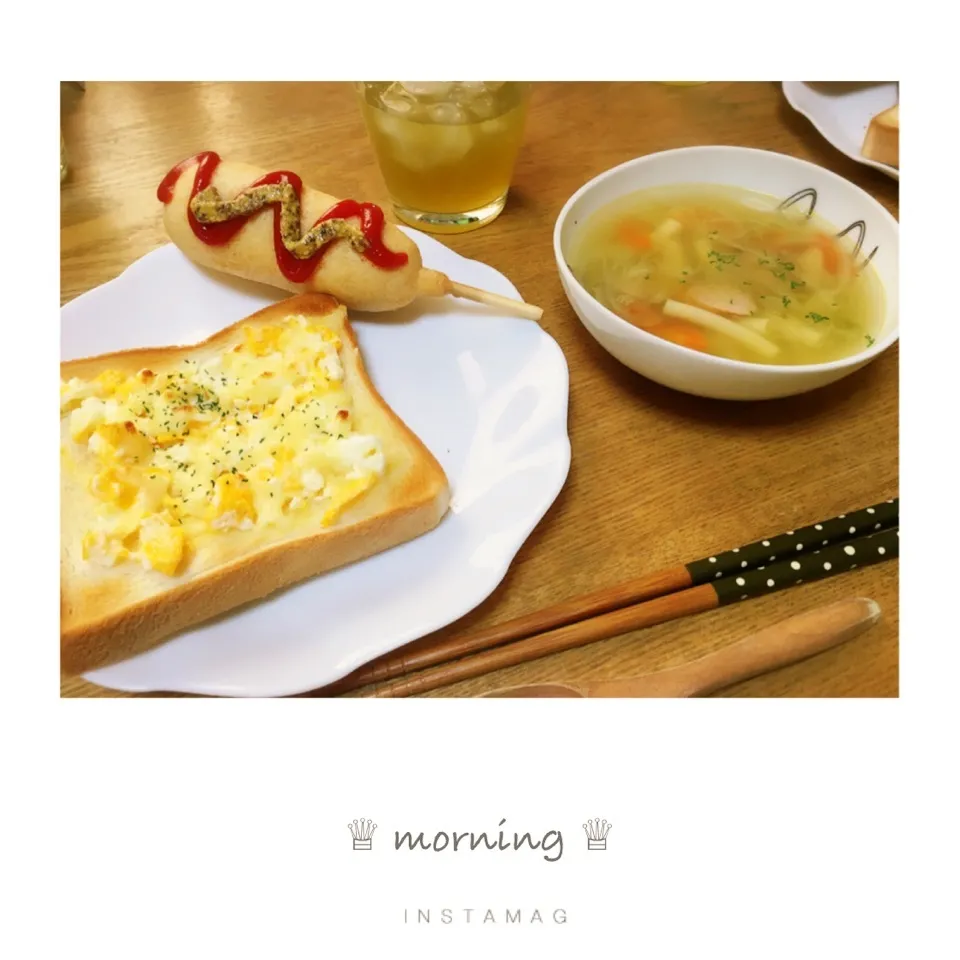 Snapdishの料理写真:本日の朝ごぱん。|aki_puさん