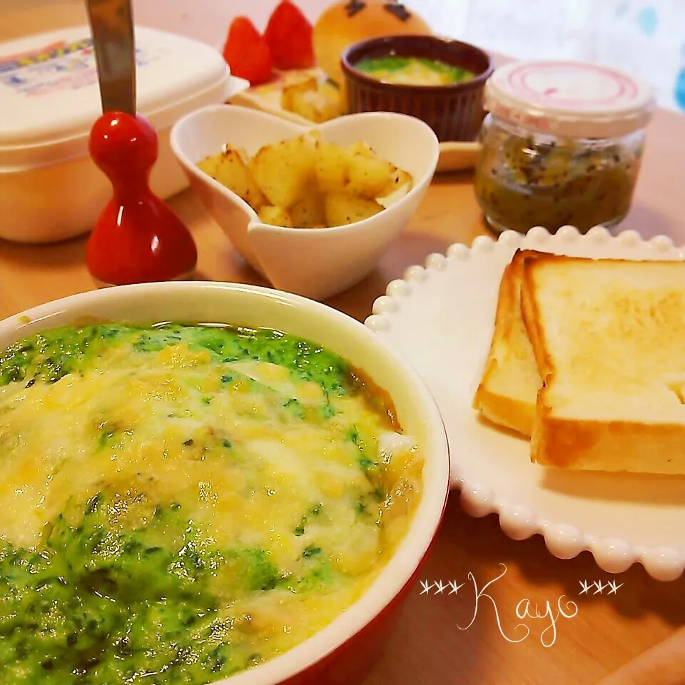 ホウレン草の餅グラタン♪|華さん