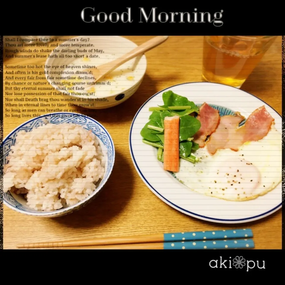 Snapdishの料理写真:本日の朝ごはん。|aki_puさん