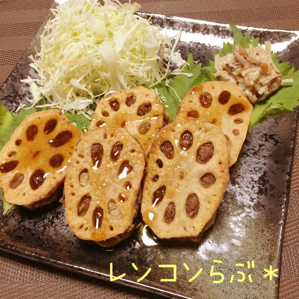 蓮根のはさみ揚げ|ぴっちょんさん