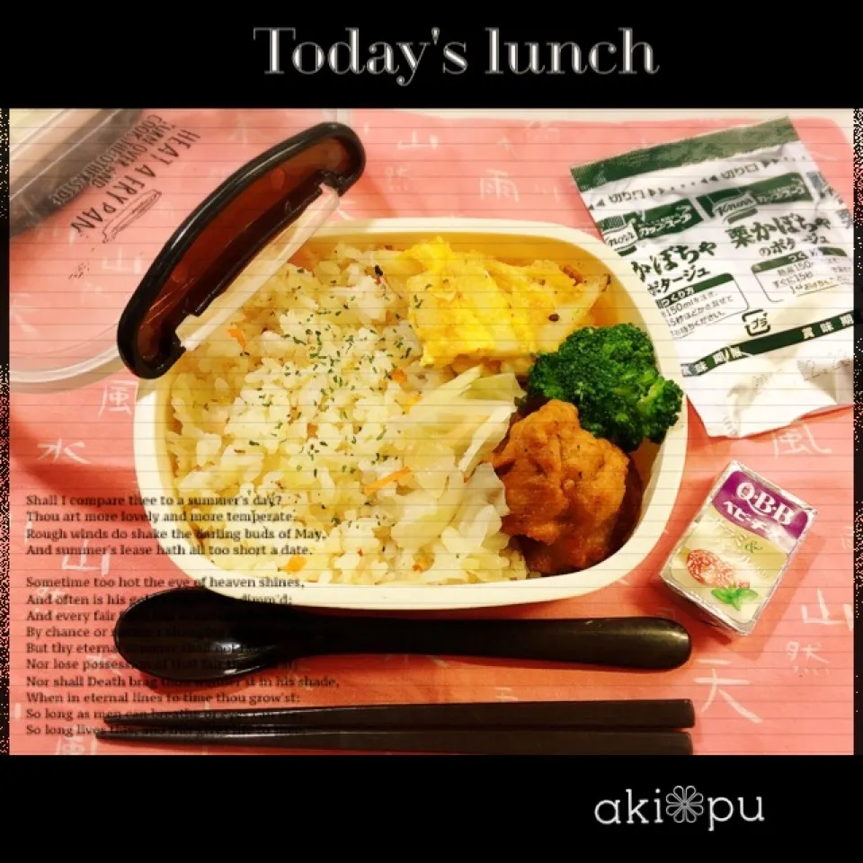 Snapdishの料理写真:本日のお弁当。|aki_puさん